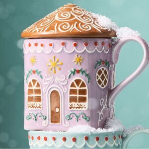 NWT ANTHROPOLOGIE Ginger Stoneware Mug Lavendar